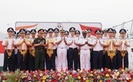 Coast Guard Ship 8002 visits and works in India